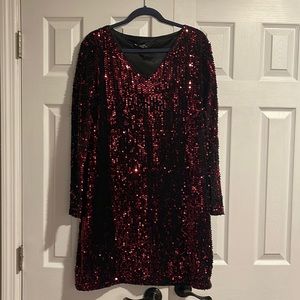 In’Voland , Black, red sequin dress